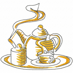 Teapots Embroidery Design 1 Teapots Embroidery Design 1
